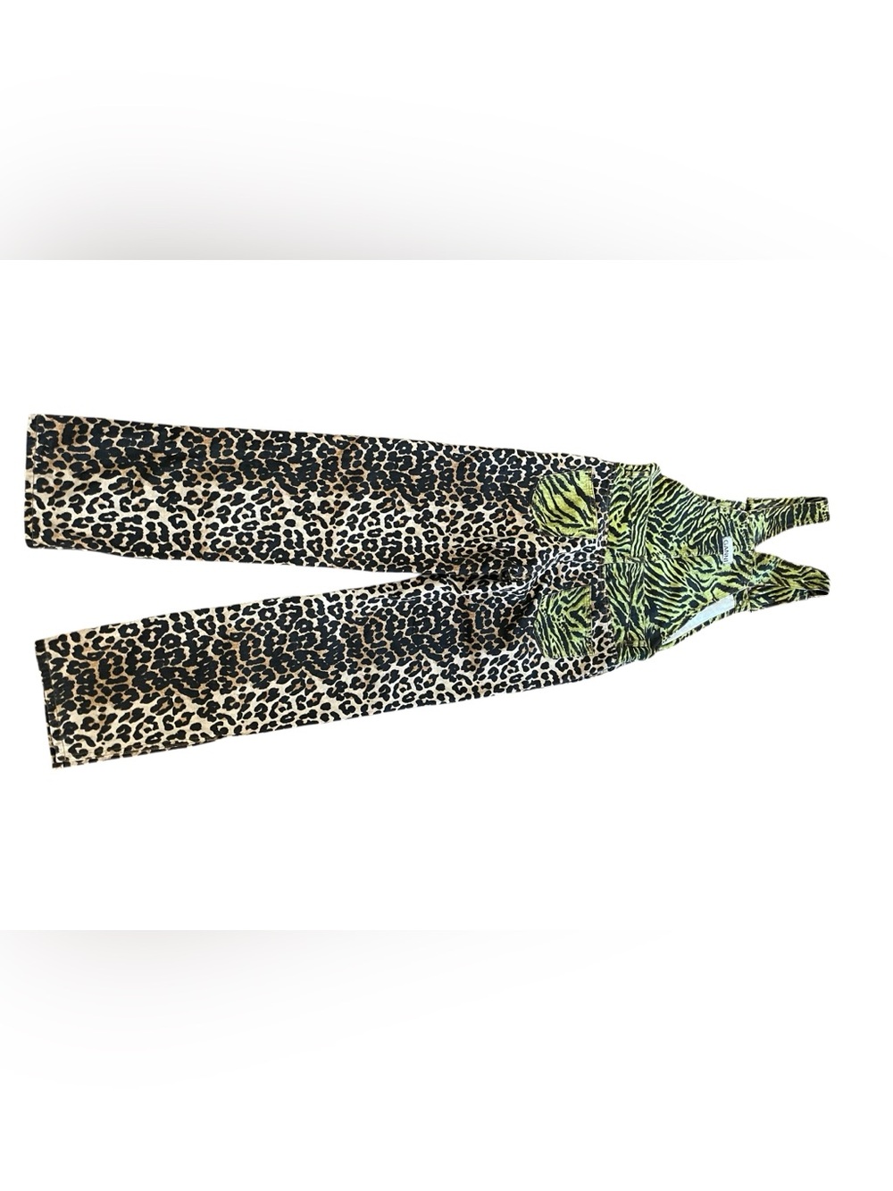 GANNI Animalier Printed Cotton Animal Leopard Print Overalls Jumpsuit - Picture 12 of 13